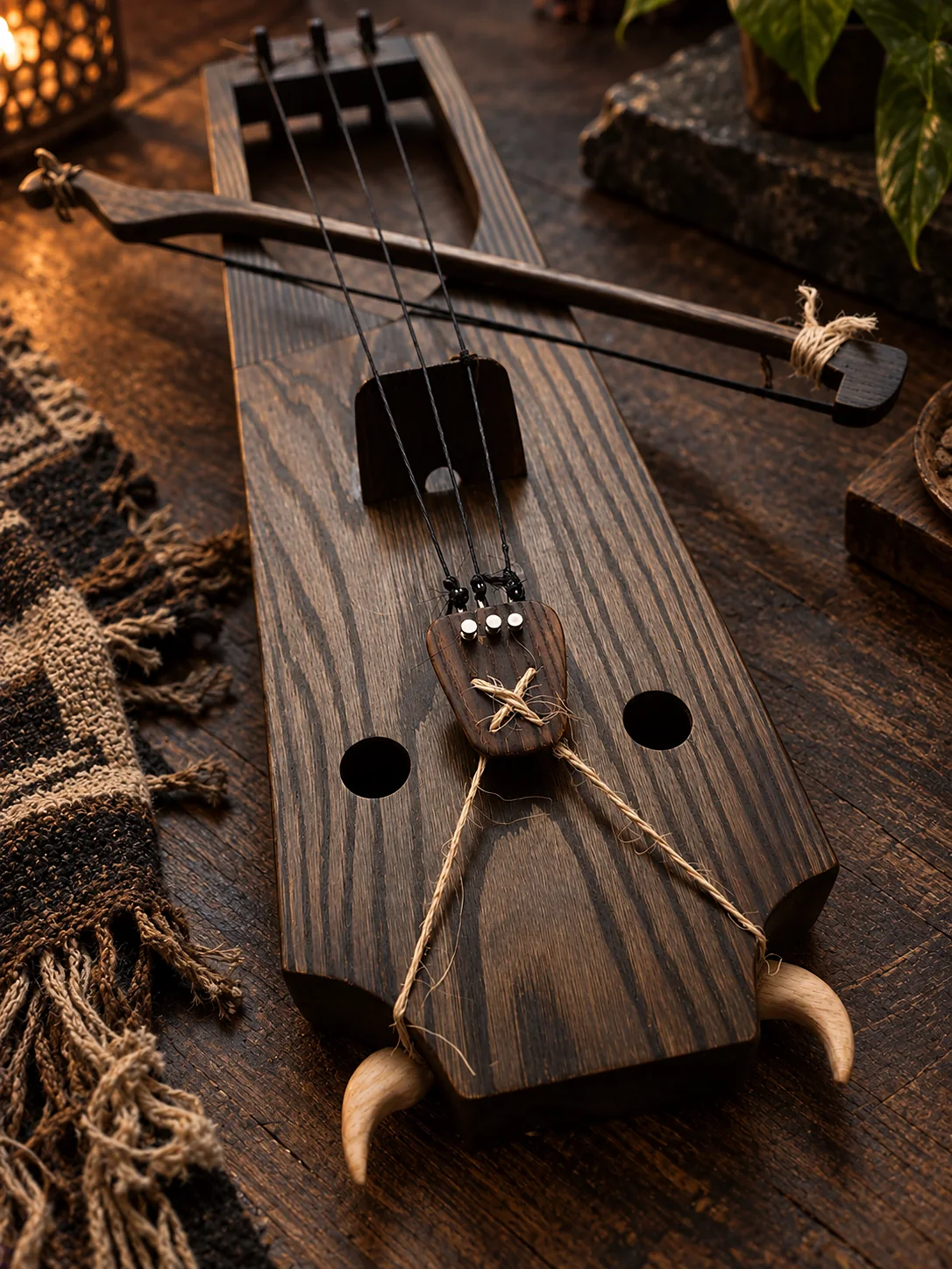 Finished hand-built bowed instrument