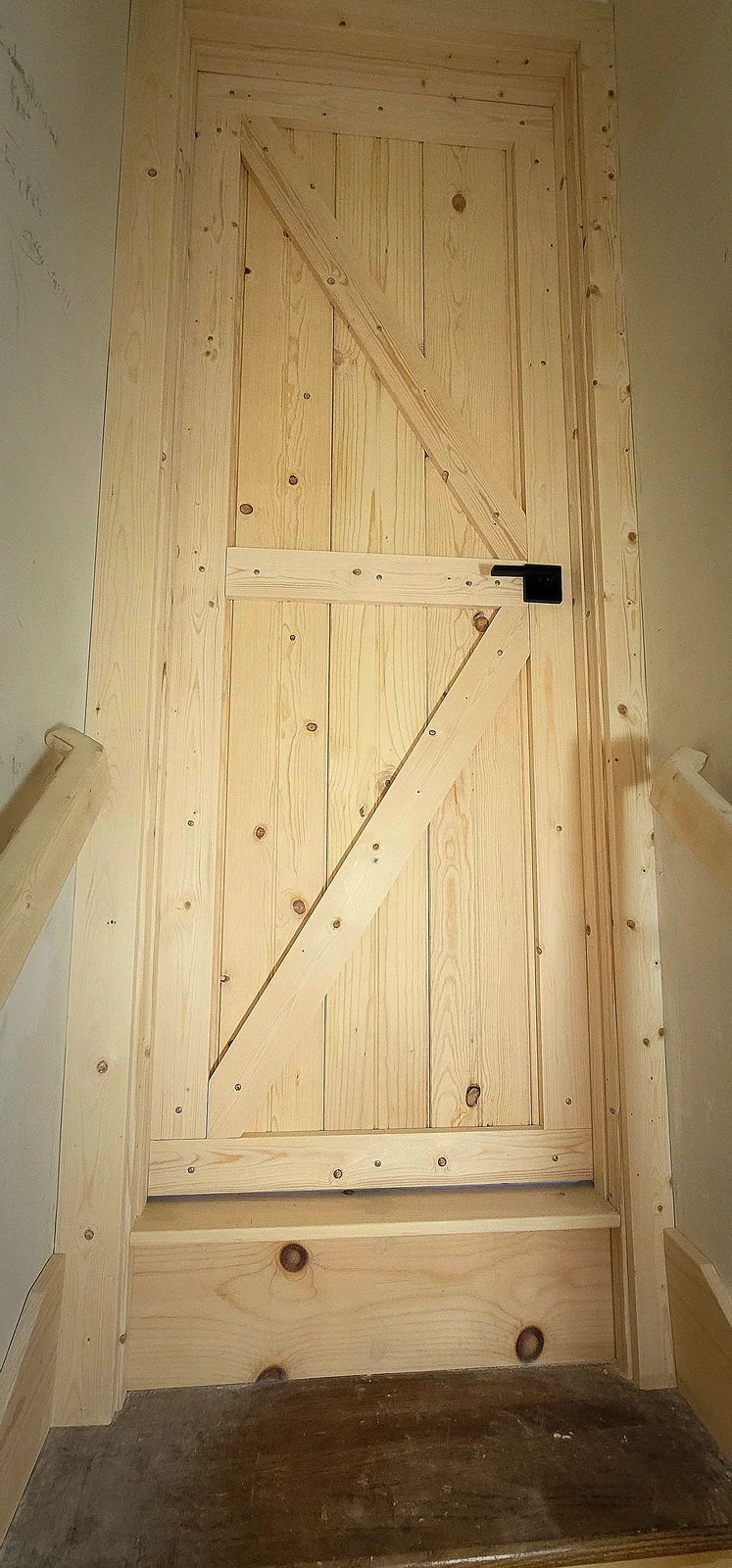 Custom enclosure door, board-and-batten